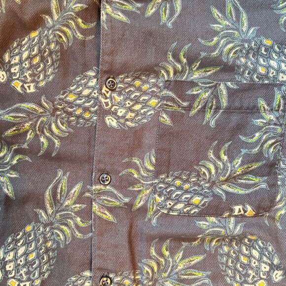 Vintage Pineapple Button Up Single Stitch Tee Shirt S - Picture 3 of 6